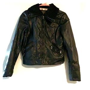 Black leather jacket